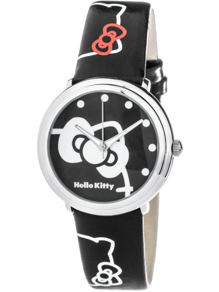 Hello Kitty HK7131L-02 damklocka, äkta läder armband