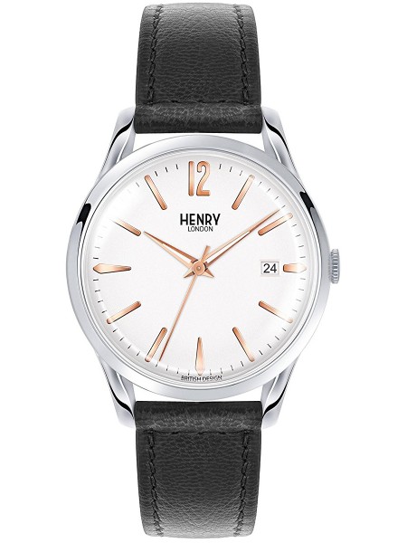 Henry London HL39-S-0005 montre de dame, cuir véritable sangle