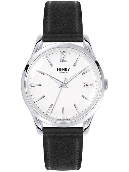 Henry London HL39-S-0017 Relógio para mulher, pulseira de cuero real