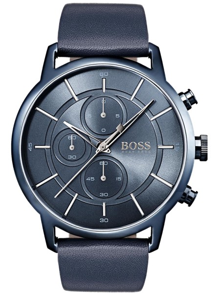 Hugo Boss 1513575 herrklocka, äkta läder armband