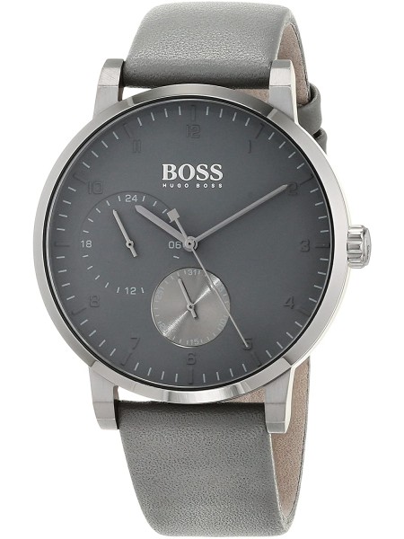 zegarek męski Hugo Boss 1513595, pasek real leather