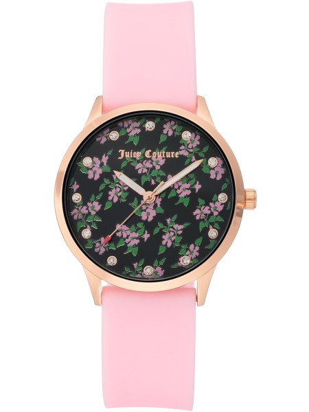 Juicy Couture JC1118RGPK Relógio para mulher, pulseira de silicona