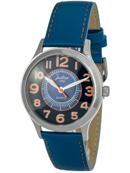 Justina 11876A γυναικείο ρολόι, με λουράκι real leather