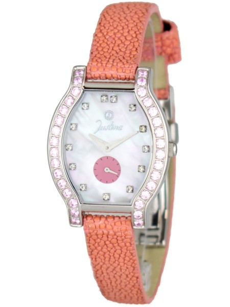 Justina 21663R ladies' watch, real leather strap