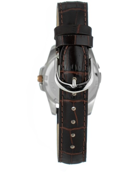 Justina 21985 ladies' watch, real leather strap