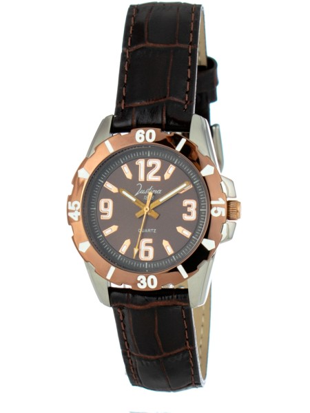Justina 21985 Γυναικείο ρολόι, real leather λουρί