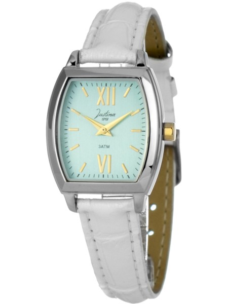 Justina 21993A γυναικείο ρολόι, με λουράκι real leather