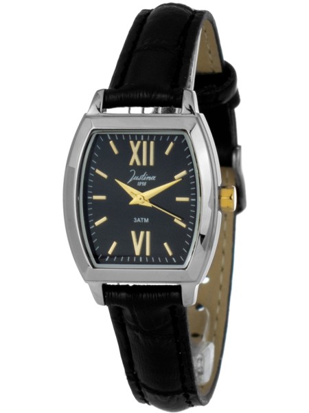 Justina 21993N γυναικείο ρολόι, με λουράκι real leather