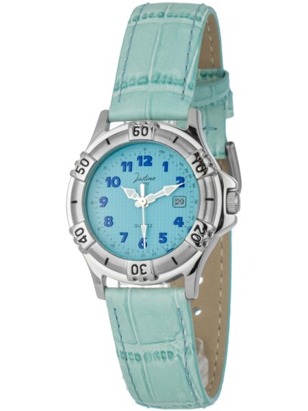 Justina 32555AZ γυναικείο ρολόι, με λουράκι real leather