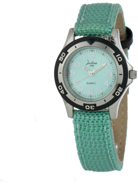 Justina 32557V ladies' watch, real leather strap