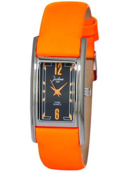 Justina JPN17 γυναικείο ρολόι, με λουράκι real leather