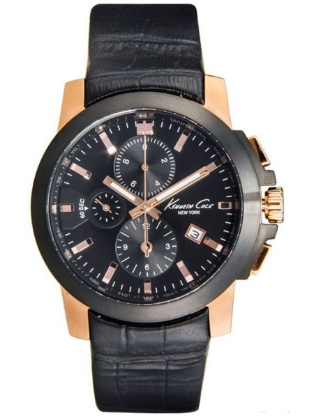 Kenneth Cole IKC1816 men's watch, real leather strap