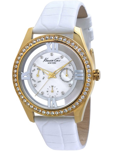 Kenneth Cole IKC2793 Relógio para mulher, pulseira de cuero real