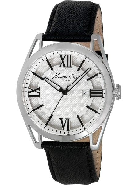 Kenneth Cole IKC8072 men's watch, cuir véritable strap