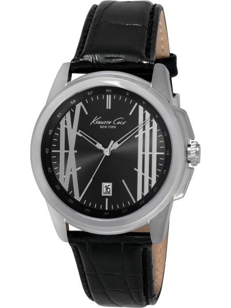 Kenneth Cole IKC8095 men's watch, real leather strap
