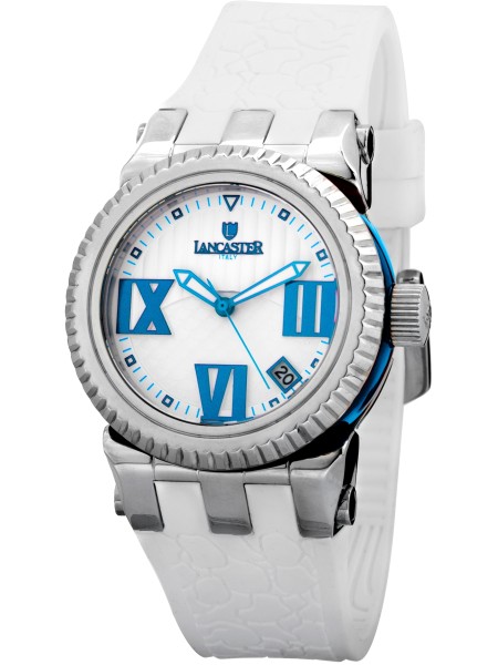 Lancaster OLA0643SSBL Relógio para mulher, pulseira de silicona