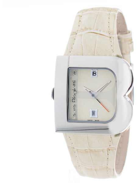 Laura Biagiotti LB0001L-BG Relógio para mulher, pulseira de cuero real