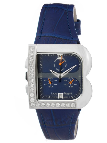 Laura Biagiotti LB0002L-AZ γυναικείο ρολόι, με λουράκι real leather