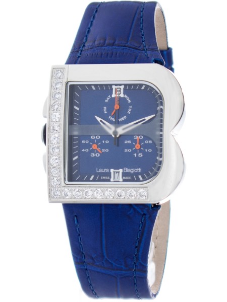 Laura Biagiotti LB0002L-AZP γυναικείο ρολόι, με λουράκι real leather