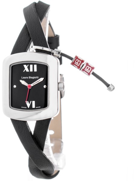 Laura Biagiotti LB0044L-NE γυναικείο ρολόι, με λουράκι real leather
