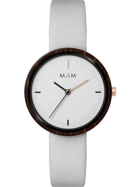Mam MAM658 ladies' watch, real leather strap