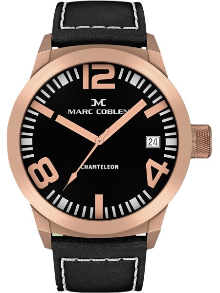 Marc Coblen MC45R1 men's watch, real leather strap