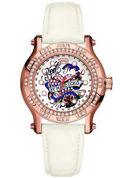 Marc Ecko E13599M1 Relógio para mulher, pulseira de cuero real