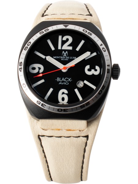 Montres De Luxe 09BK-2501 γυναικείο ρολόι, με λουράκι real leather