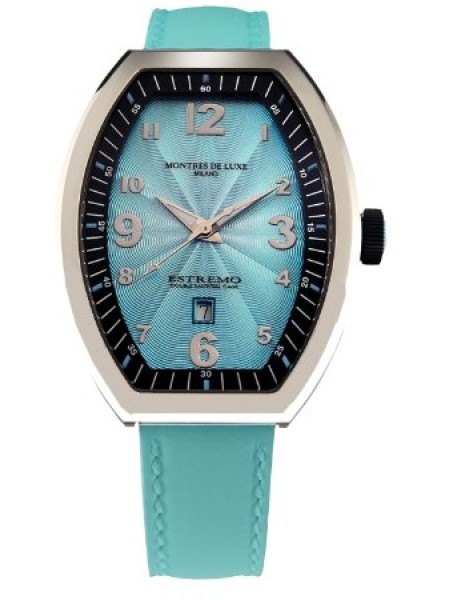 Montres De Luxe 09EX-L/A8301 ladies' watch, real leather strap