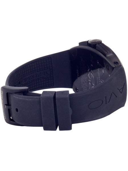 Montres De Luxe 09SA-BK-1002 men's watch, rubber strap