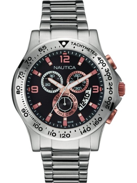 Nautica NAI22502G men's watch, stainless steel strap
