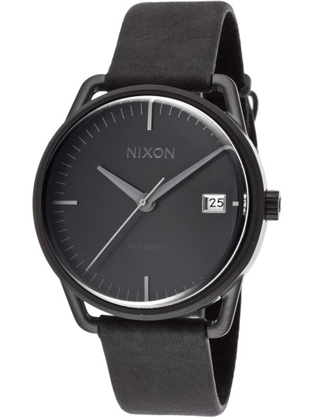 Nixon A199-001-00 men's watch, real leather strap