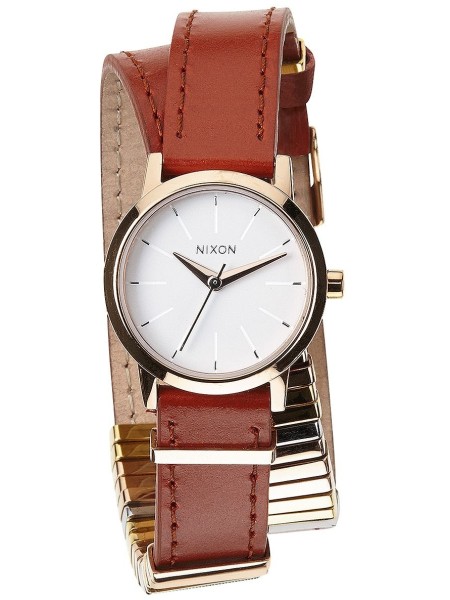 Nixon A403-1749-00 damklocka, äkta läder armband