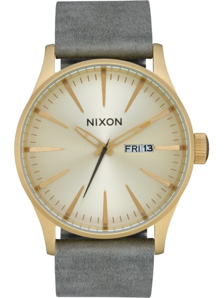 Nixon A1052982 men's watch, real leather strap