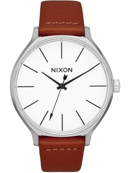 Nixon A12501113 damklocka, äkta läder armband