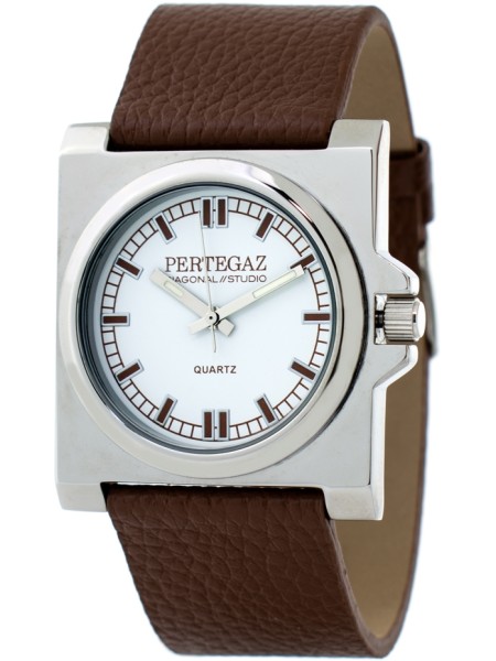 Montre pour dames Pertegaz PDS-018-M, bracelet cuir véritable