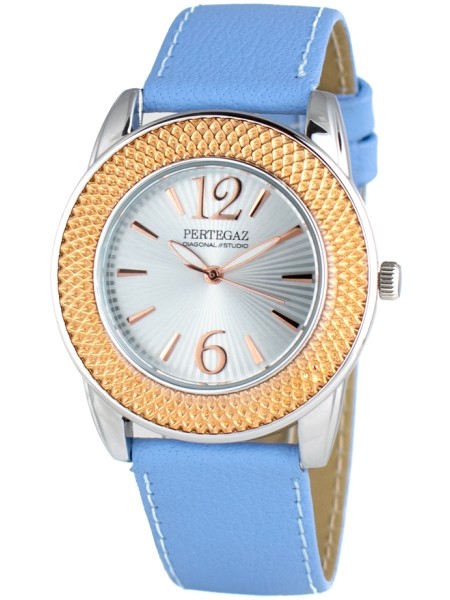 Pertegaz PDS-046-C Relógio para mulher, pulseira de cuero real