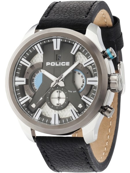 Police R1471668003 men's watch, real leather strap
