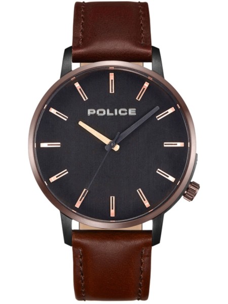 Police PL15923JSBBZ2 men's watch, cuir véritable strap