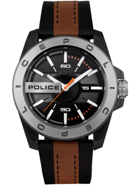 Police R1453310002 men's watch, real leather strap