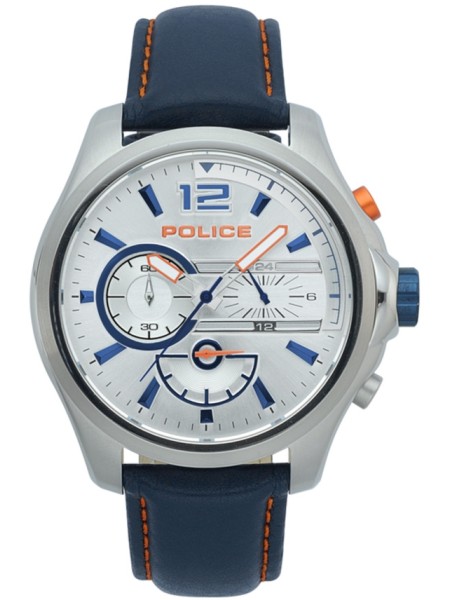 Police R1471294001 men's watch, real leather strap