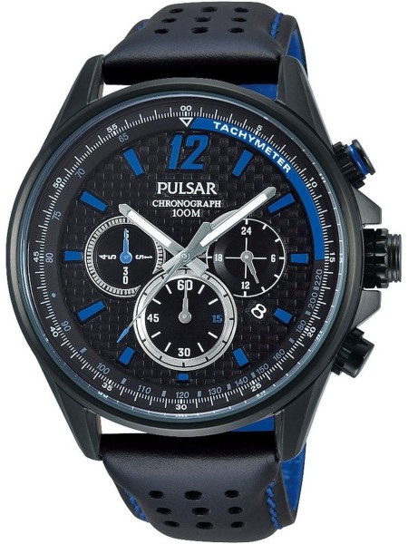 Pulsar PT3549X1 men's watch, real leather strap