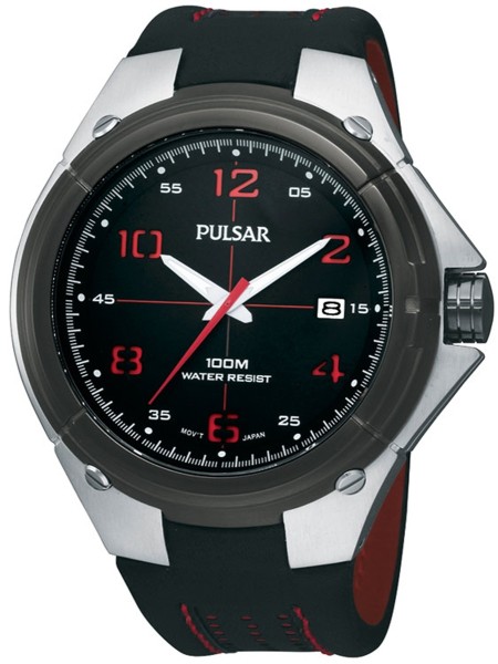 Pulsar PXH797X1 men's watch, real leather strap