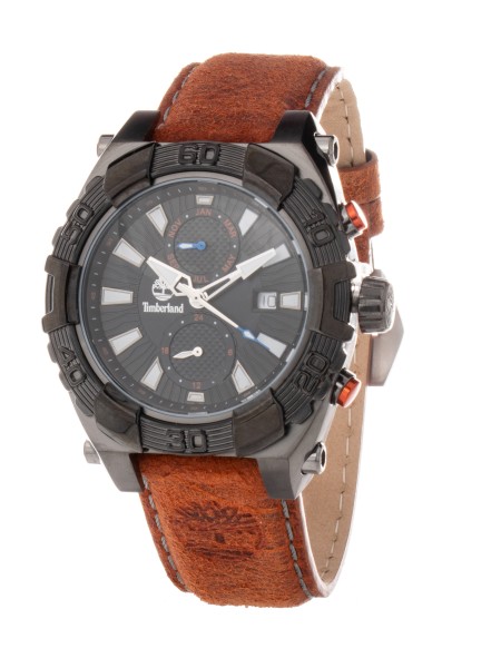 Timberland 13332JSTB-BR men's watch, real leather strap