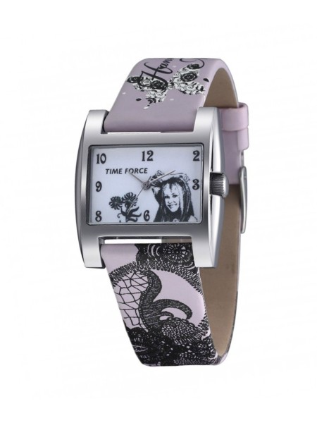 Time Force HM1007 Reloj para mujer, correa de cuero real