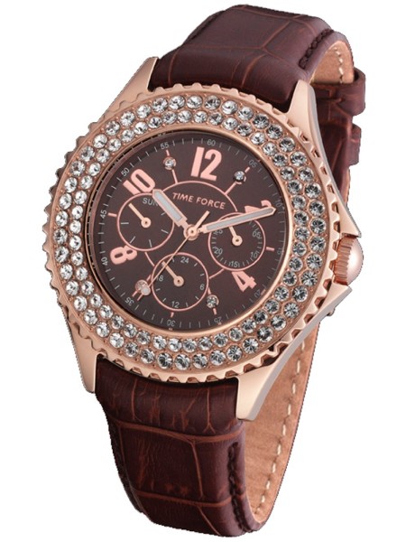 Time Force TF3299L14 ladies' watch, real leather strap