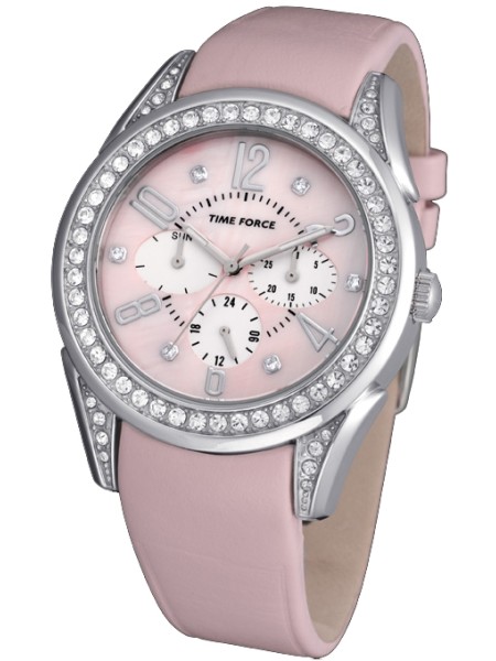Time Force TF3375L02 Relógio para mulher, pulseira de cuero real