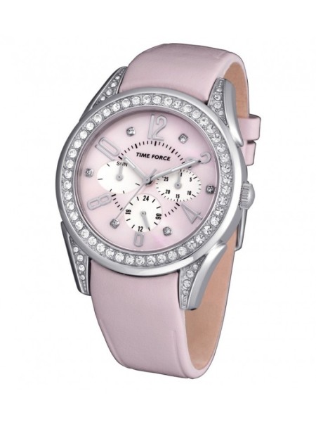 Time Force TF3375L06 γυναικείο ρολόι, με λουράκι real leather