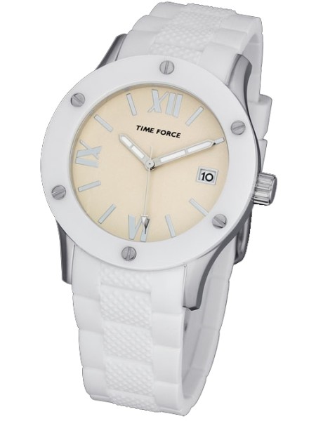 Time Force TF4138L02 Relógio para mulher, pulseira de caucho