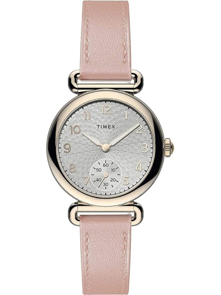 Timex TW2T88400 γυναικείο ρολόι, με λουράκι real leather